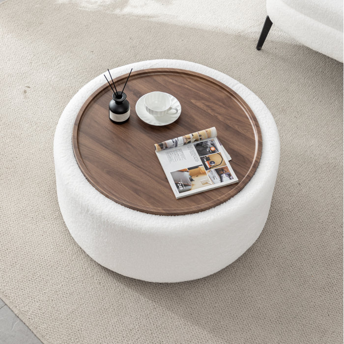 Ebern Designs Pietsch Round Coffee Table with Storage | Wayfair